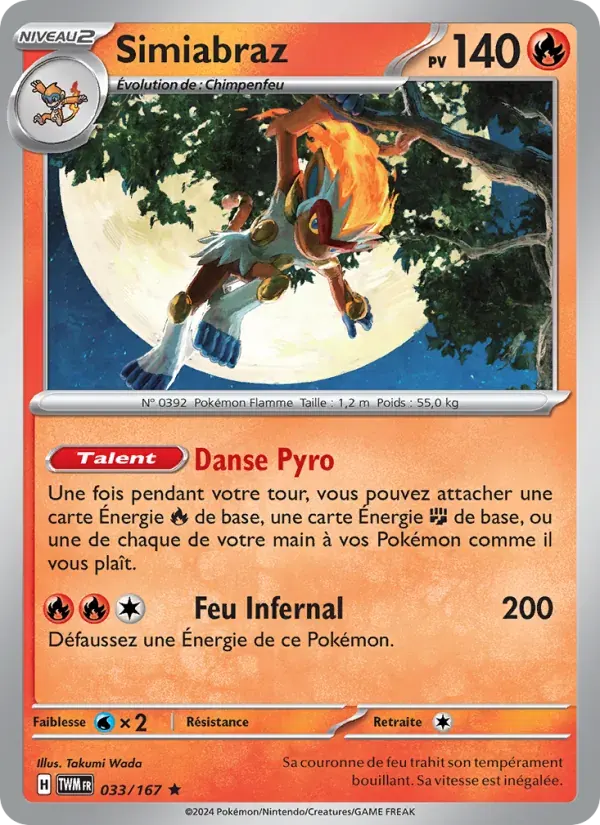 Simiabraz — Mascarade Crépusculaire 33 French Pokémon card