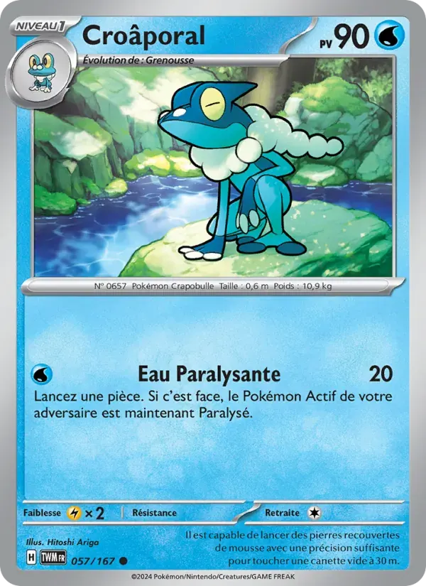 Croâporal — Mascarade Crépusculaire 57 French Pokémon card