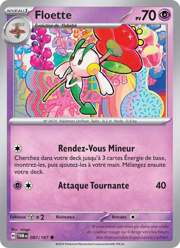 Floette — Mascarade Crépusculaire 87 French Pokémon card