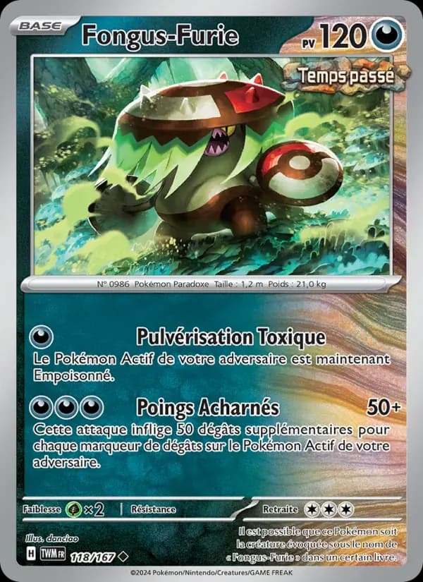 Fongus-Furie — Mascarade Crépusculaire 118 French Pokémon card