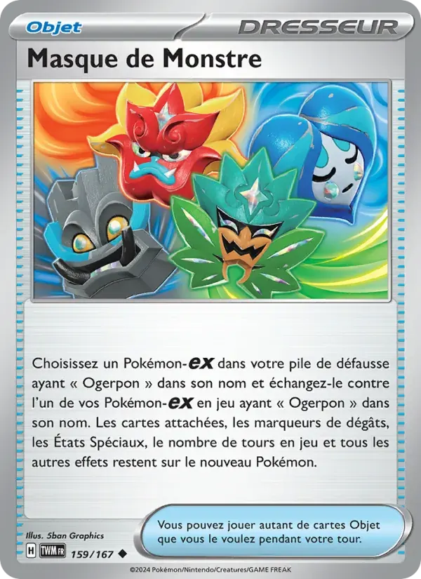 Masque de Monstre — Mascarade Crépusculaire 159 French Pokémon card