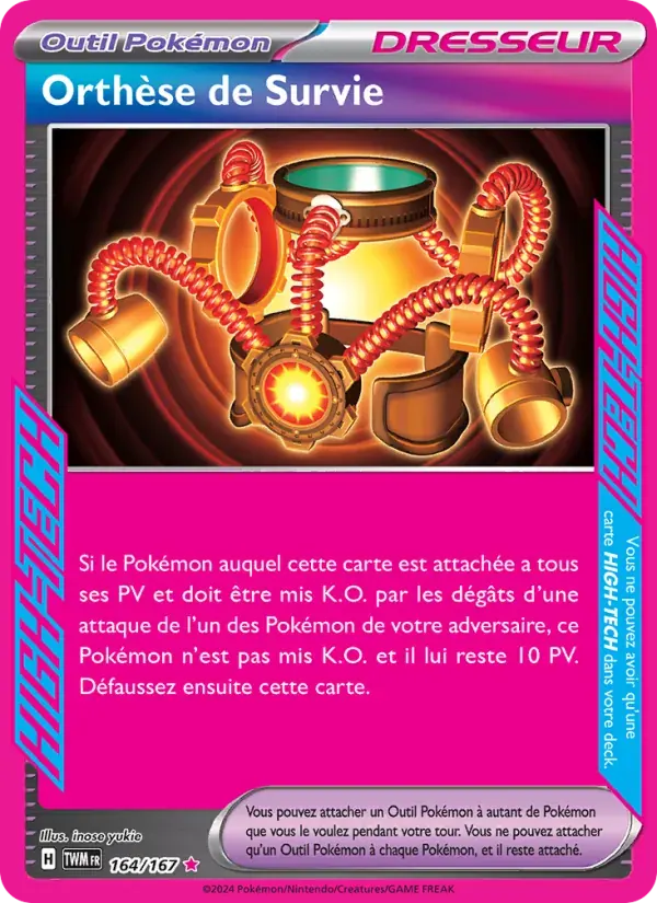Orthèse de Survie — Mascarade Crépusculaire 164 French Pokémon card