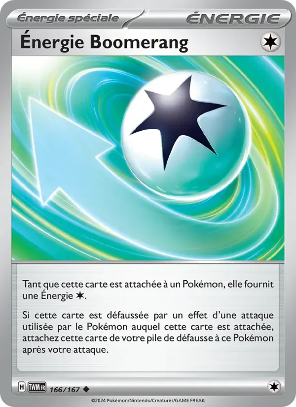 Énergie Boomerang — Mascarade Crépusculaire 166 French Pokémon card