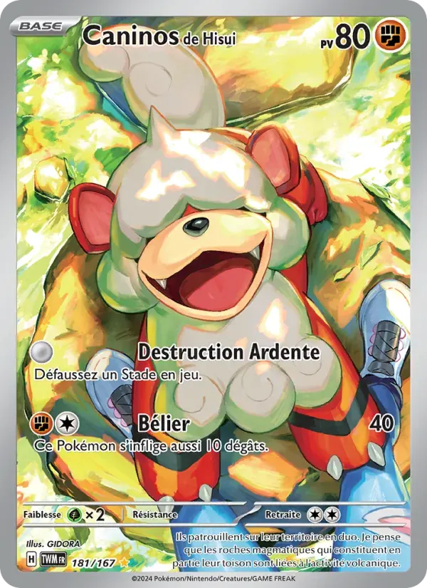 Caninos de Hisui — Mascarade Crépusculaire 181 French Pokémon card