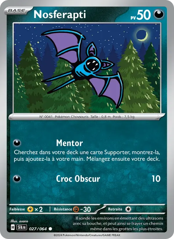 Nosferapti — Fable Nébuleuse 27 French Pokémon card