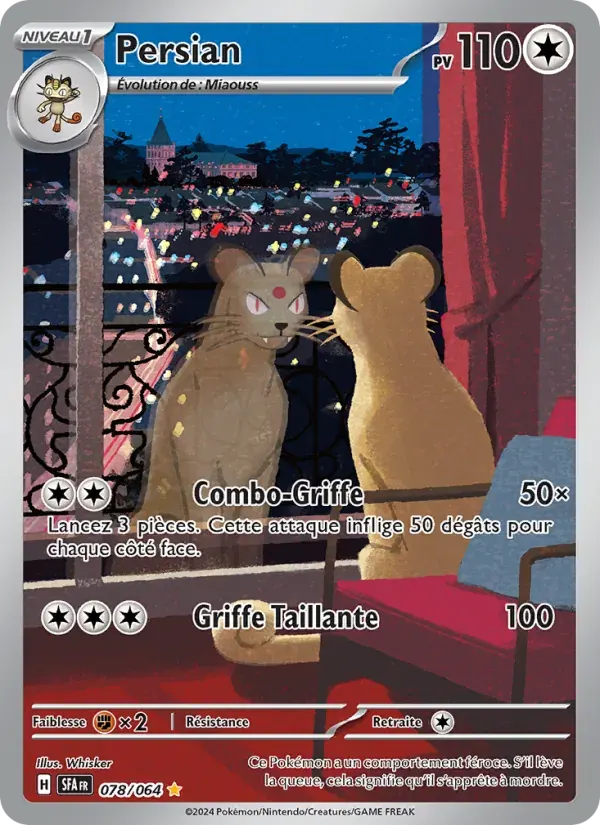 Persian — Fable Nébuleuse 78 French Pokémon card