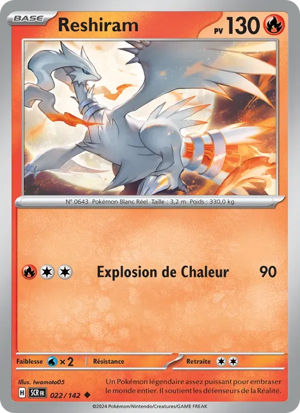Reshiram — Couronne Stellaire 22 French Pokémon card