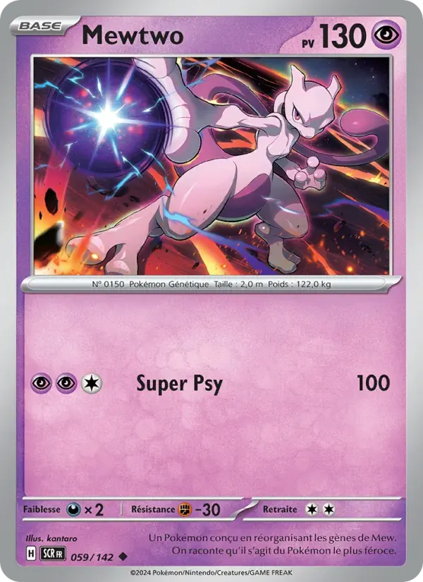 Mewtwo — Couronne Stellaire 59 French Pokémon card