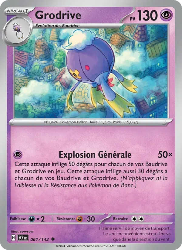Grodrive — Couronne Stellaire 61 French Pokémon card