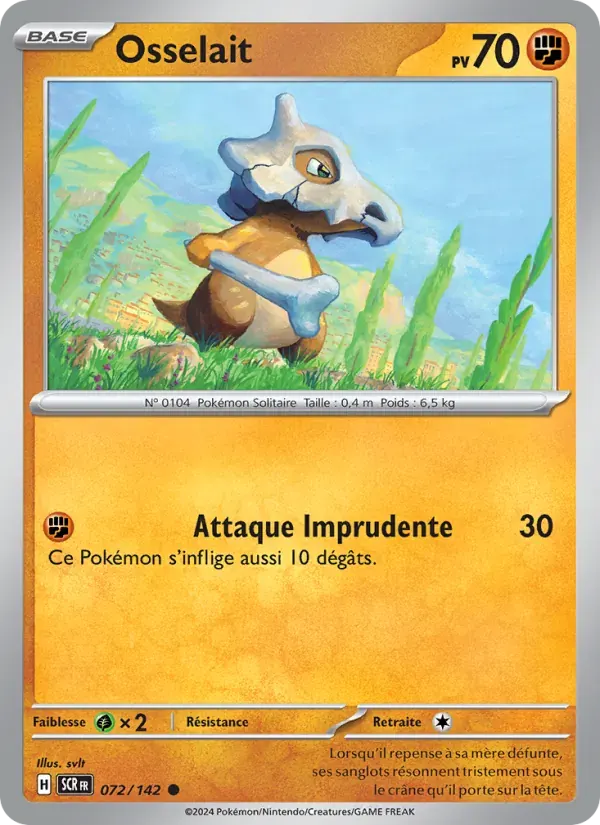 Osselait — Couronne Stellaire 72 French Pokémon card