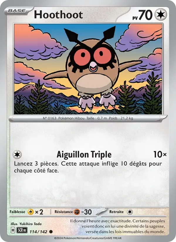 Hoothoot — Couronne Stellaire 114 French Pokémon card