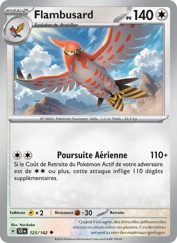 Flambusard — Couronne Stellaire 123 French Pokémon card