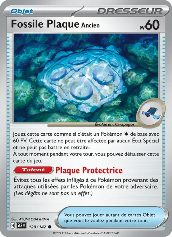 Fossile Plaque Ancien — Couronne Stellaire 129 French Pokémon card