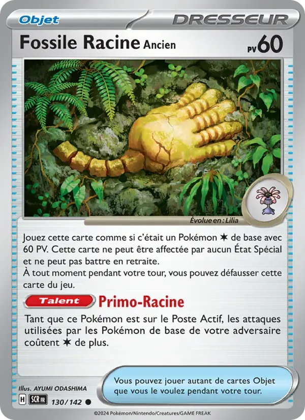 Fossile Racine Ancien — Couronne Stellaire 130 French Pokémon card