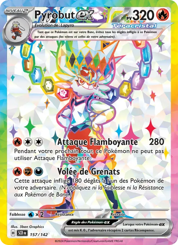 Pyrobut-ex — Couronne Stellaire 157 French Pokémon card