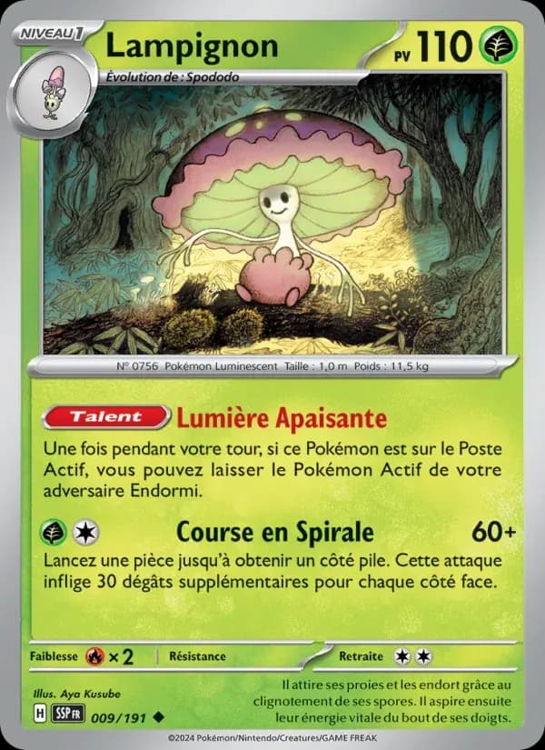 Lampignon — Étincelles Déferlantes 9 French Pokémon card