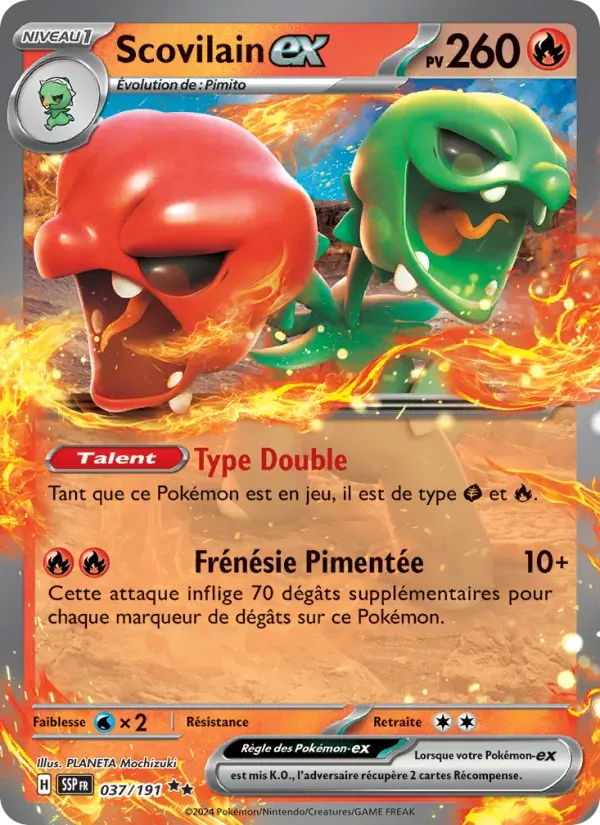 Scovilain-ex — Étincelles Déferlantes 37 French Pokémon card