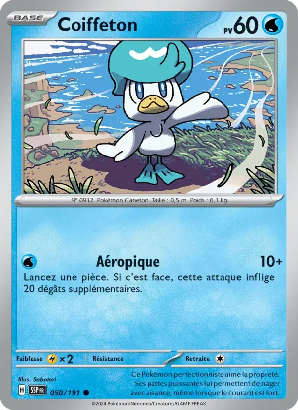 Coiffeton — Étincelles Déferlantes 50 French Pokémon card