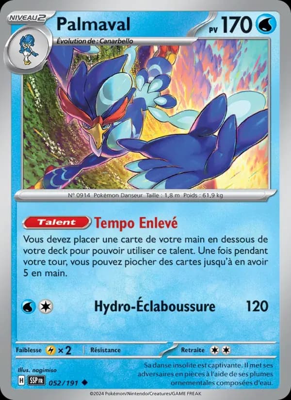 Palmaval — Étincelles Déferlantes 52 French Pokémon card