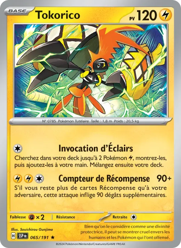 Tokorico — Étincelles Déferlantes 65 French Pokémon card