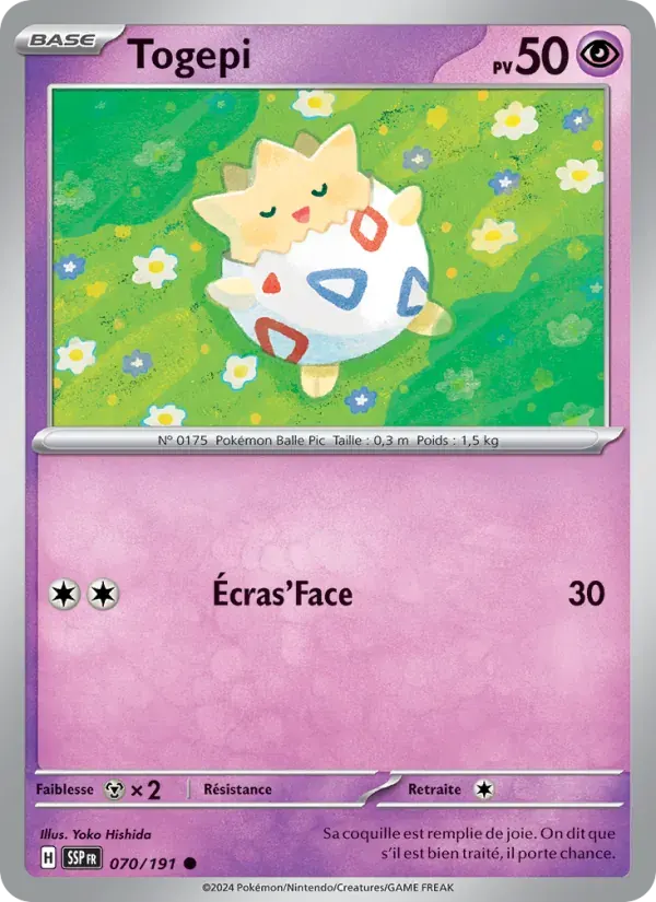 Togepi — Étincelles Déferlantes 70 French Pokémon card