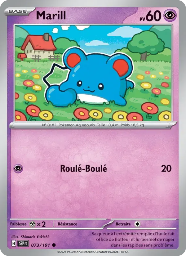 Marill — Étincelles Déferlantes 73 French Pokémon card