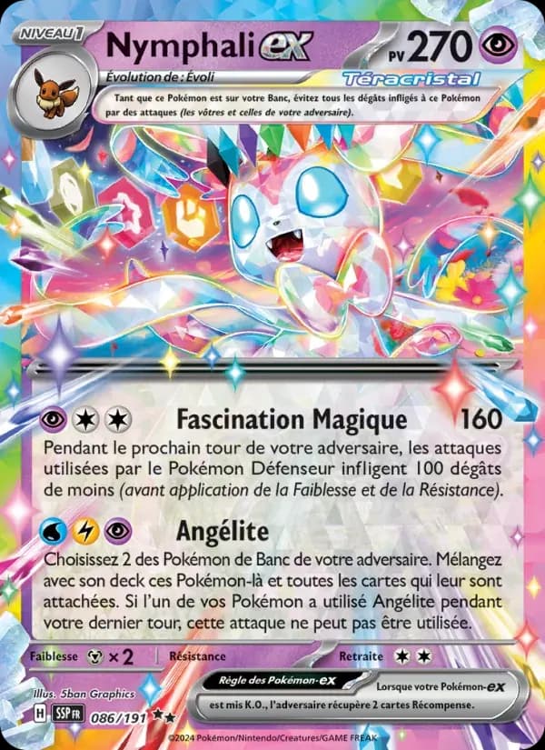 Nymphali-ex — Étincelles Déferlantes 86 French Pokémon card