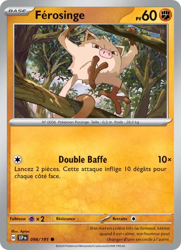 Férosinge — Étincelles Déferlantes 98 French Pokémon card