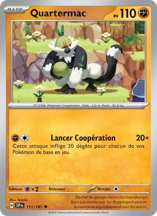 Quartermac — Étincelles Déferlantes 111 French Pokémon card