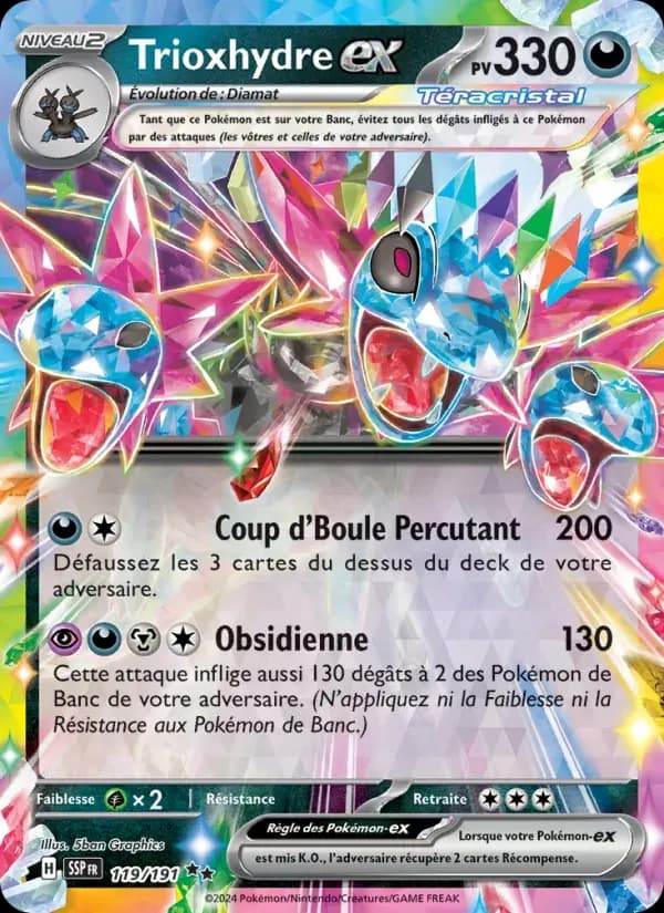 Trioxhydre-ex — Étincelles Déferlantes 119 French Pokémon card