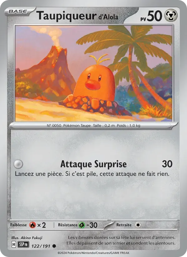 Taupiqueur d'Alola — Étincelles Déferlantes 122 French Pokémon card