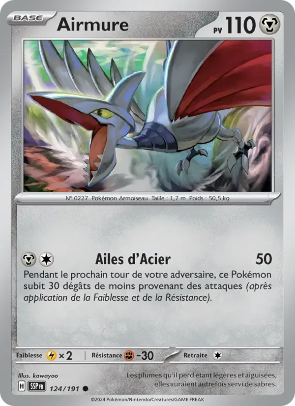 Airmure — Étincelles Déferlantes 124 French Pokémon card