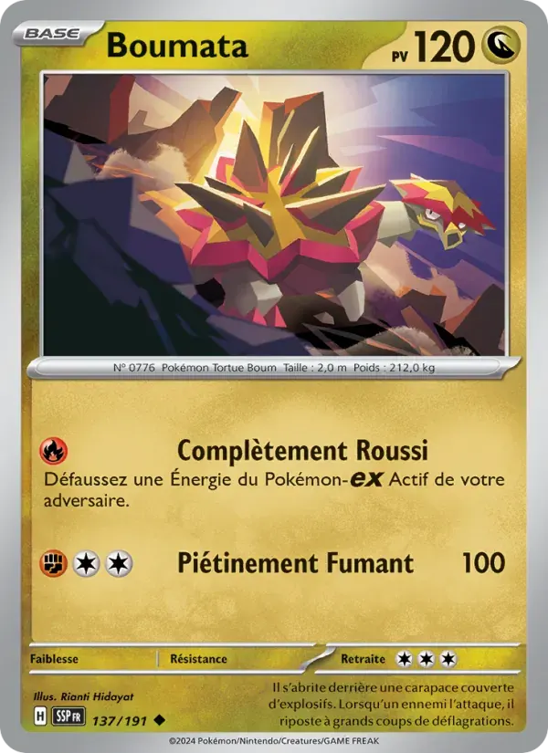 Boumata — Étincelles Déferlantes 137 French Pokémon card
