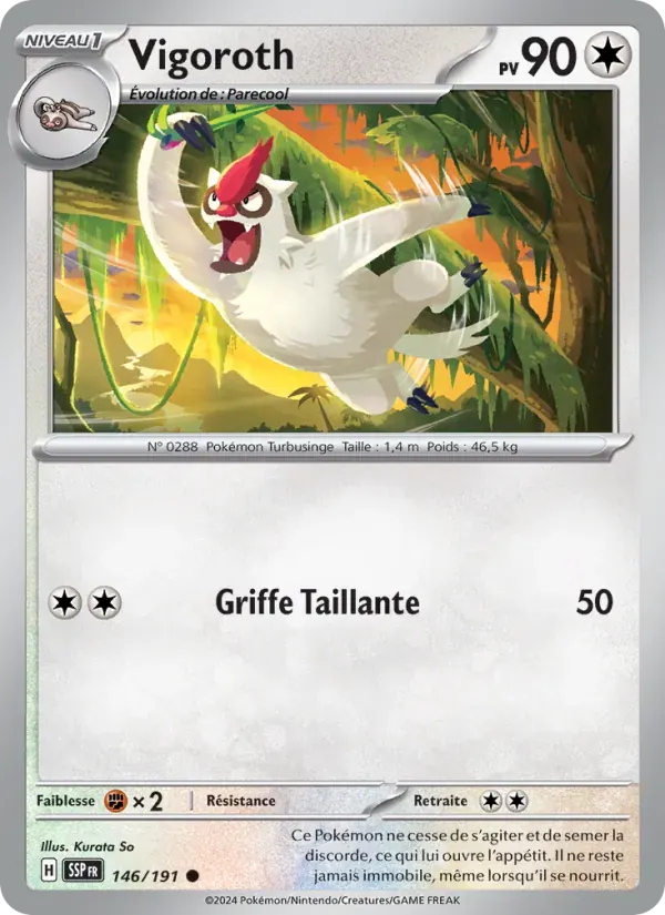 Vigoroth — Étincelles Déferlantes 146 French Pokémon card