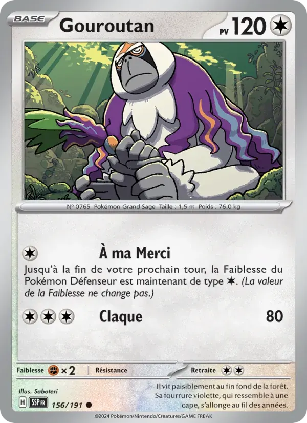 Gouroutan — Étincelles Déferlantes 156 French Pokémon card
