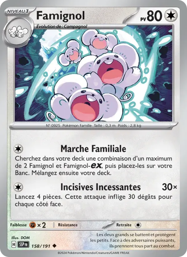 Famignol — Étincelles Déferlantes 158 French Pokémon card