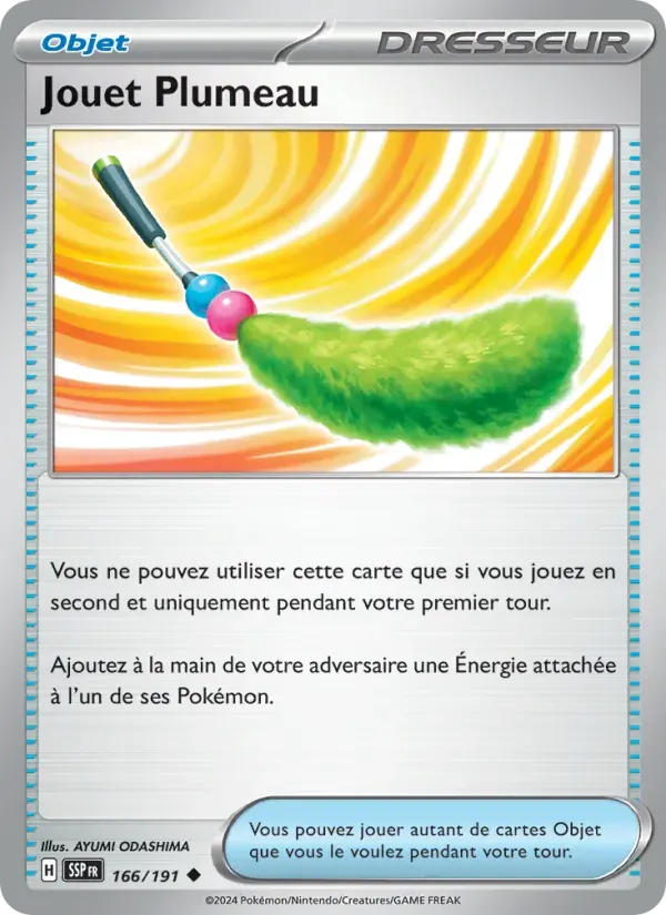 Jouet Plumeau — Étincelles Déferlantes 166 French Pokémon card