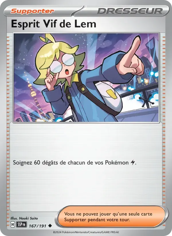 Esprit Vif de Lem — Étincelles Déferlantes 167 French Pokémon card
