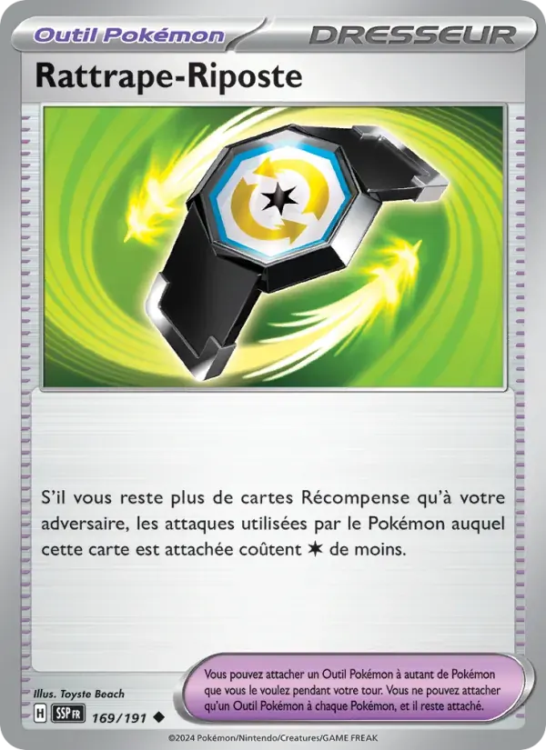 Rattrape-Riposte — Étincelles Déferlantes 169 French Pokémon card