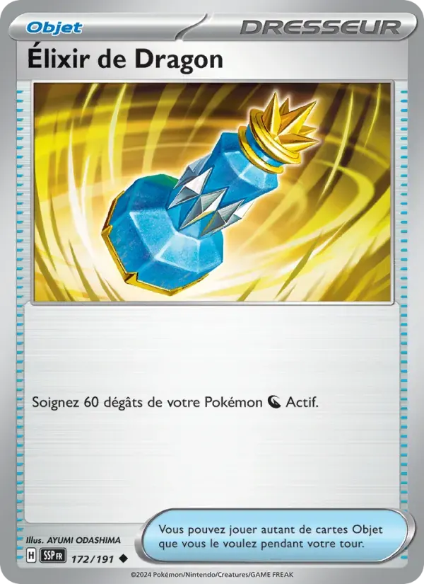Élixir de Dragon — Étincelles Déferlantes 172 French Pokémon card