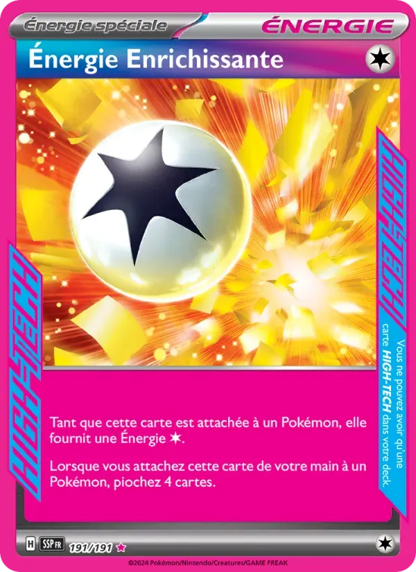 Énergie Enrichissante — Étincelles Déferlantes 191 French Pokémon card