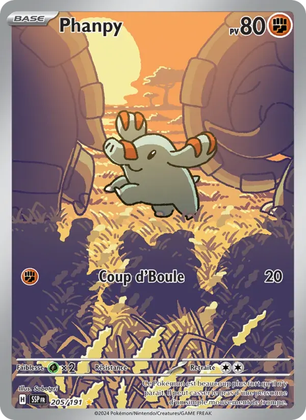 Phanpy — Étincelles Déferlantes 205 French Pokémon card