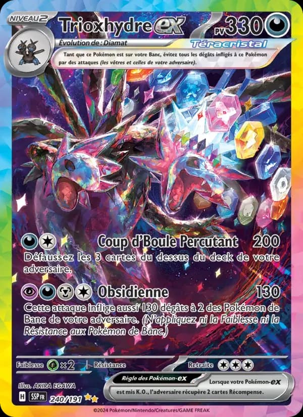 Trioxhydre-ex — Étincelles Déferlantes 240 French Pokémon card