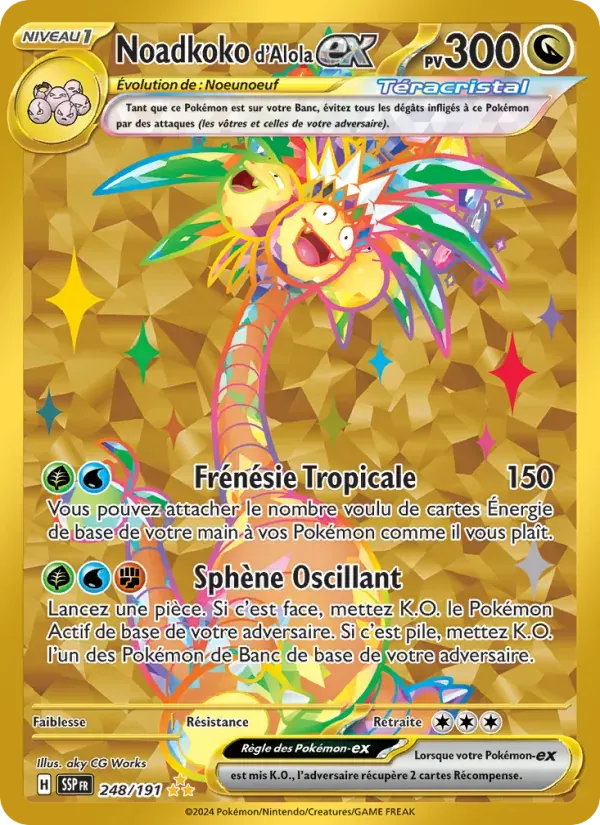 Noadkoko d'Alola-ex — Étincelles Déferlantes 248 French Pokémon card