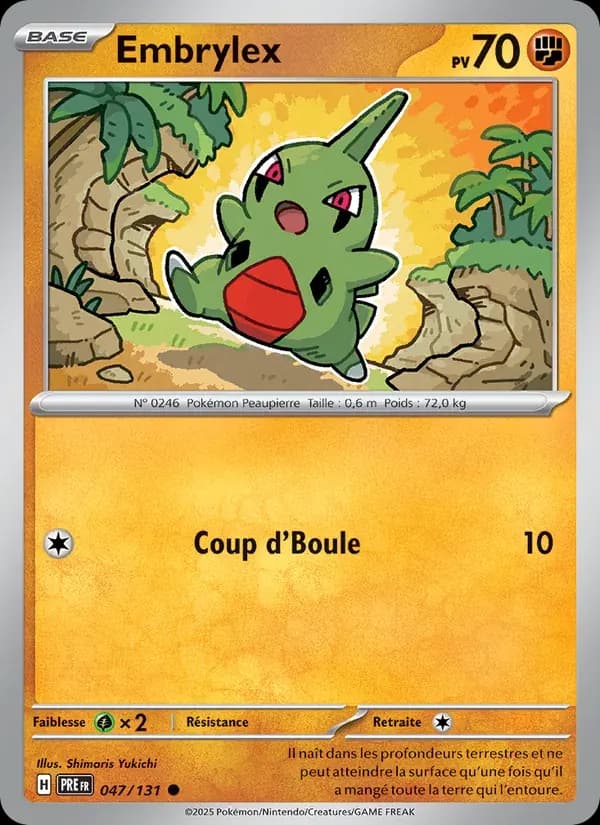 Embrylex — Évolutions Prismatiques 47 French Pokémon card