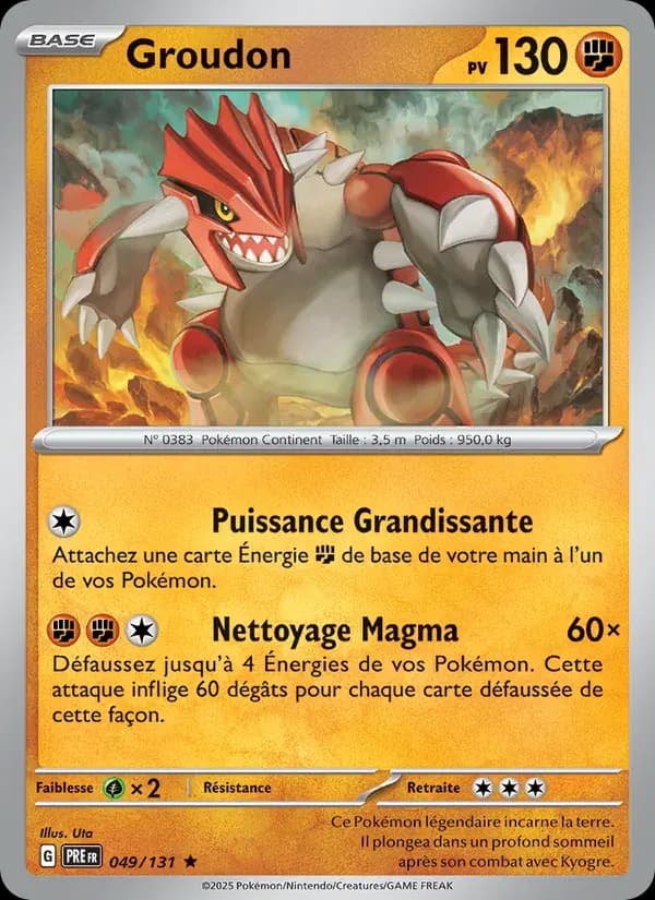 Groudon — Évolutions Prismatiques 49 French Pokémon card