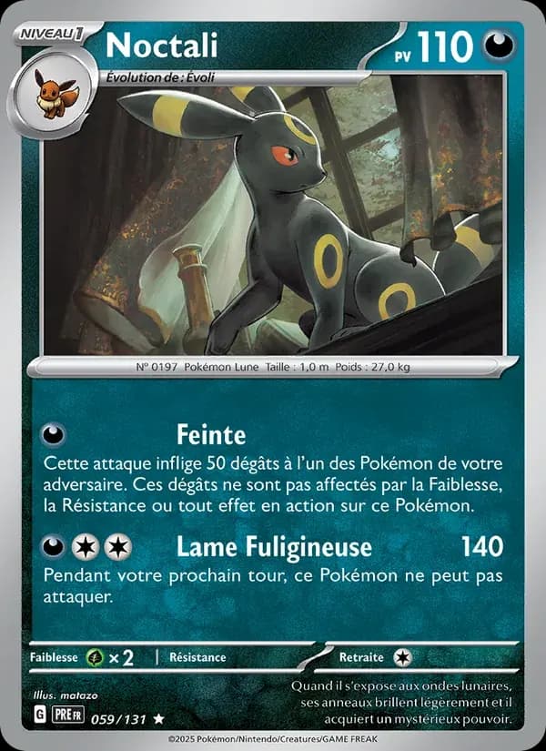 Noctali — Évolutions Prismatiques 59 French Pokémon card