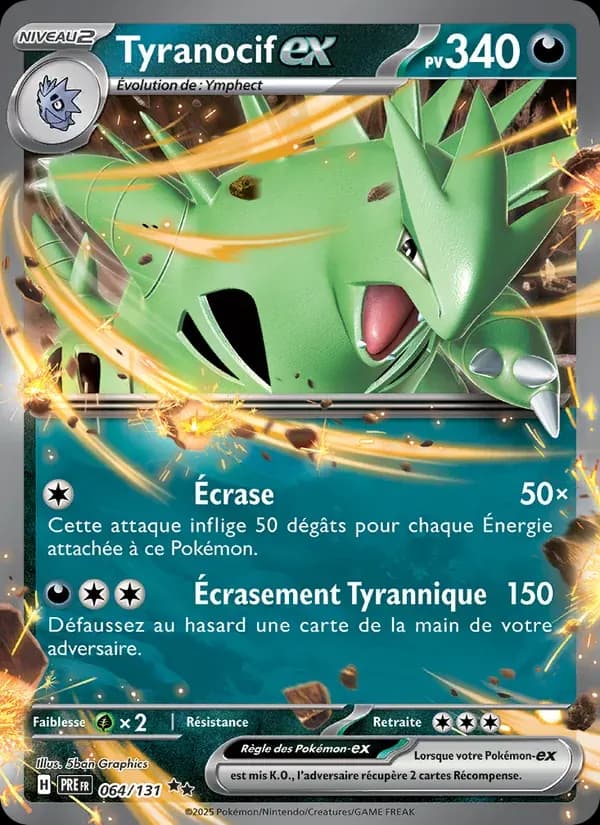 Tyranocif-ex — Évolutions Prismatiques 64 French Pokémon card