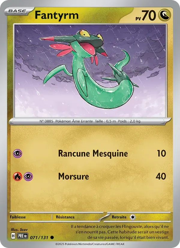 Fantyrm — Évolutions Prismatiques 71 French Pokémon card