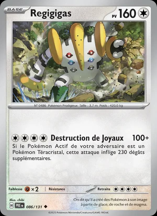 Regigigas — Évolutions Prismatiques 86 French Pokémon card